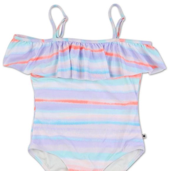 Girls Size 7 Brown With Pink Flower Malibu Dream Girl One Piece